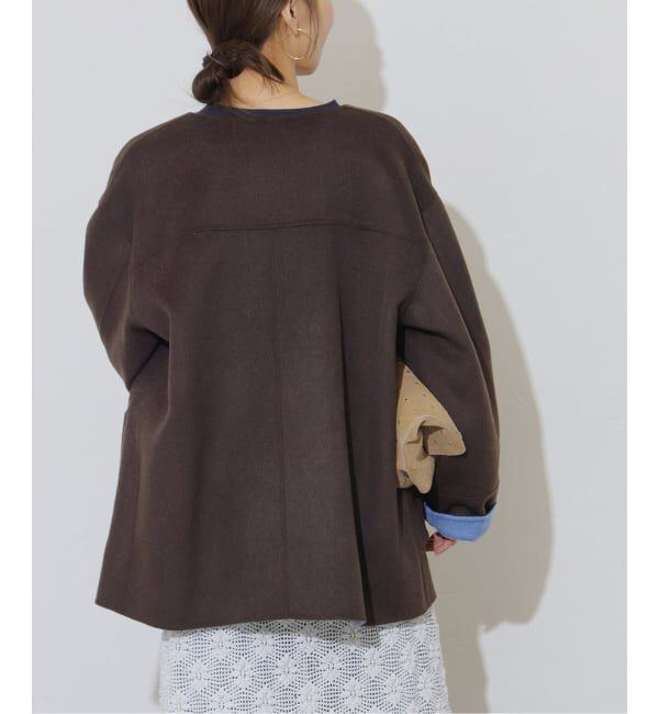 JOURNAL STANDARD relume「リバーシブルノーカラーショートコート」|ノーカラーコート|