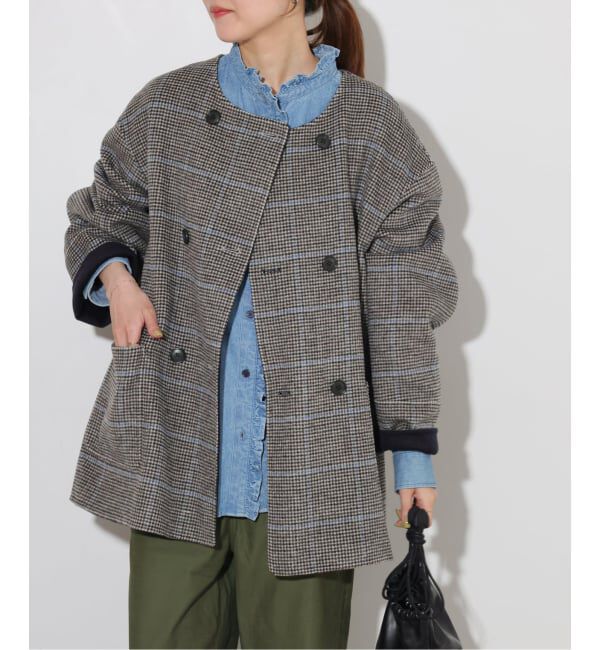 JOURNAL STANDARD relume「リバーシブルノーカラーショートコート」|ノーカラーコート|