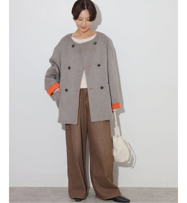 JOURNAL STANDARD relume「リバーシブルノーカラーショートコート」|ノーカラーコート|