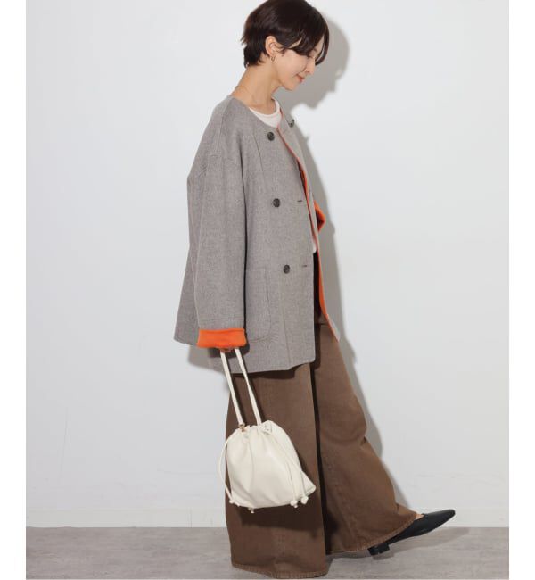 JOURNAL STANDARD relume「リバーシブルノーカラーショートコート」|ノーカラーコート|
