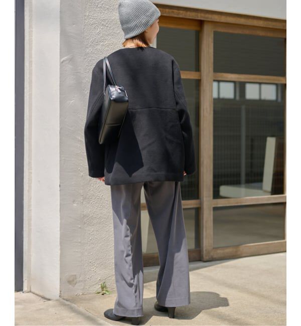 JOURNAL STANDARD relume「《追加予約 / 新色》スーパーファインビーバークルーネックコート」|ノーカラーコート|