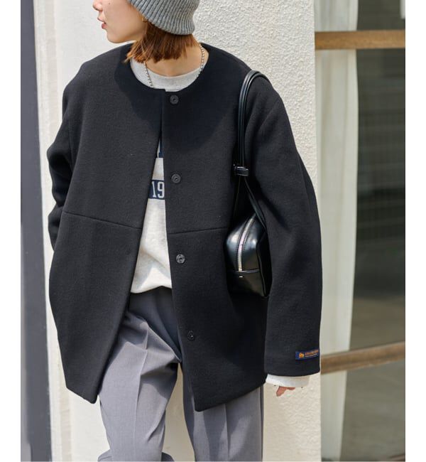 JOURNAL STANDARD relume「《追加予約 / 新色》スーパーファインビーバークルーネックコート」|ノーカラーコート|
