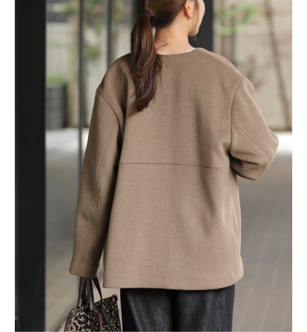 JOURNAL STANDARD relume「《追加予約 / 新色》スーパーファインビーバークルーネックコート」|ノーカラーコート|