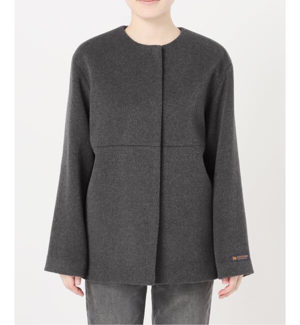 JOURNAL STANDARD relume「《追加予約 / 新色》スーパーファインビーバークルーネックコート」|ノーカラーコート|