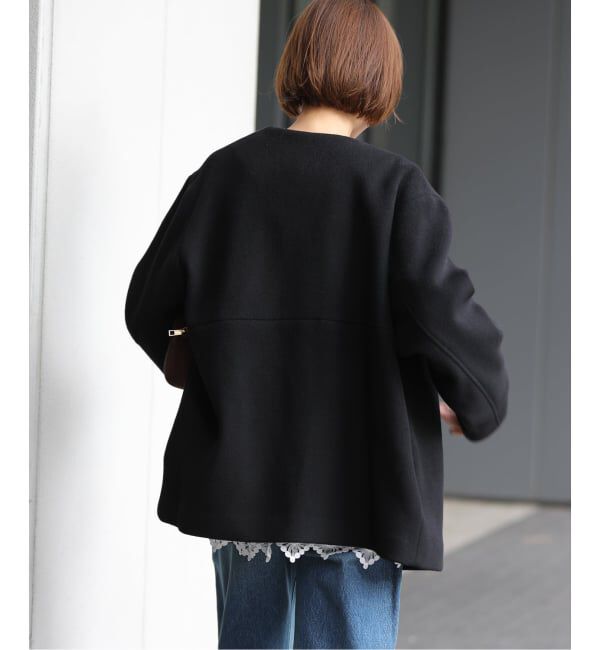 JOURNAL STANDARD relume「《追加予約 / 新色》スーパーファインビーバークルーネックコート」|ノーカラーコート|