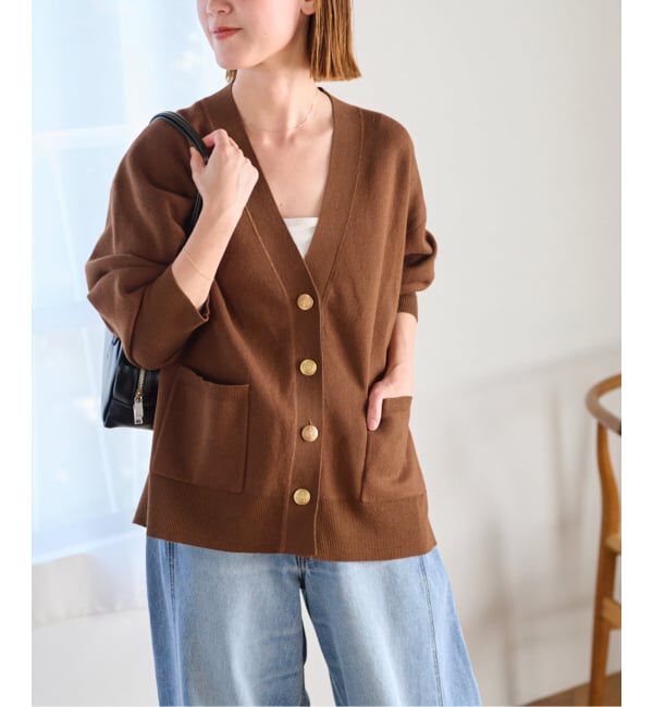 JOURNAL STANDARD relume「《WEB限定追加2》コットンカシミヤミックスダブルニットVネックカーディガン」|カーディガン|