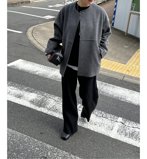 JOURNAL STANDARD「《追加2》スーパー140ビーバーノーカラーショートコート」|ノーカラーコート|