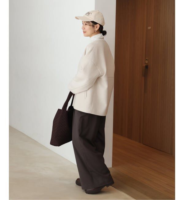 JOURNAL STANDARD「《追加2》スーパー140ビーバーノーカラーショートコート」|ノーカラーコート|