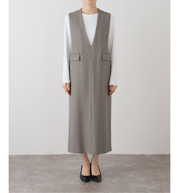 Spick and Span「《WEB限定 / 追加》ダブルクロスVネックワンピース」|ワンピース|