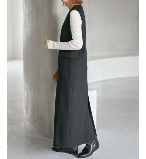 Spick and Span「《WEB限定 / 追加》ダブルクロスVネックワンピース」|ワンピース|