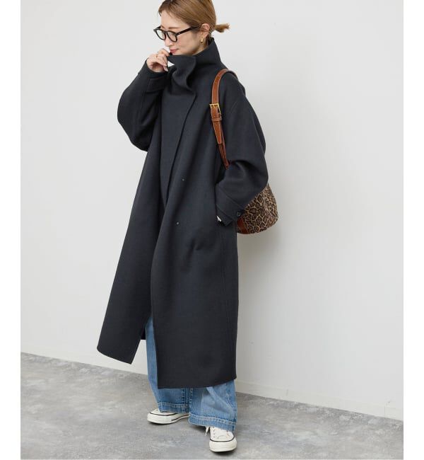 Spick and Span「《WEB限定 / 追加》ビーバーニュアンスカラーオーバーコート」|ノーカラーコート|