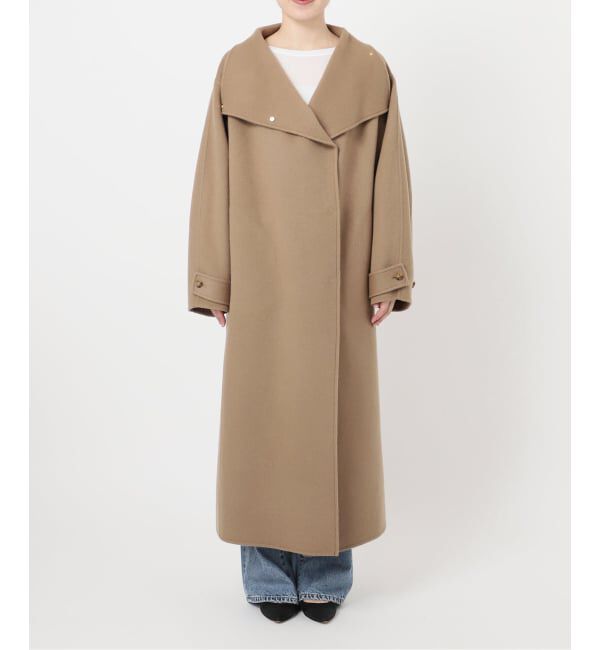 Spick and Span「《WEB限定 / 追加》ビーバーニュアンスカラーオーバーコート」|ノーカラーコート|