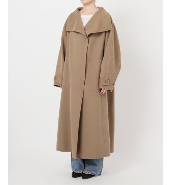Spick and Span「《WEB限定 / 追加》ビーバーニュアンスカラーオーバーコート」|ノーカラーコート|