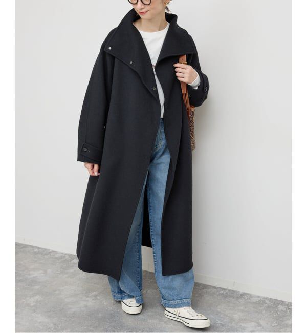 Spick and Span「《WEB限定 / 追加》ビーバーニュアンスカラーオーバーコート」|ノーカラーコート|