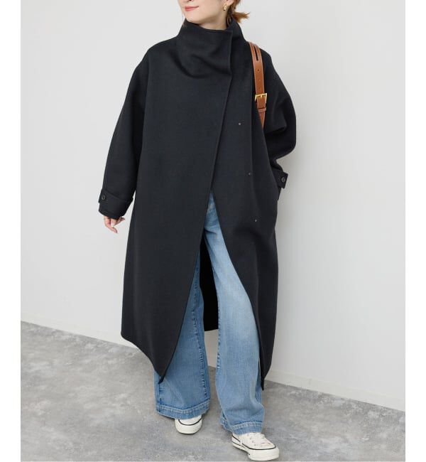 Spick and Span「《WEB限定 / 追加》ビーバーニュアンスカラーオーバーコート」|ノーカラーコート|