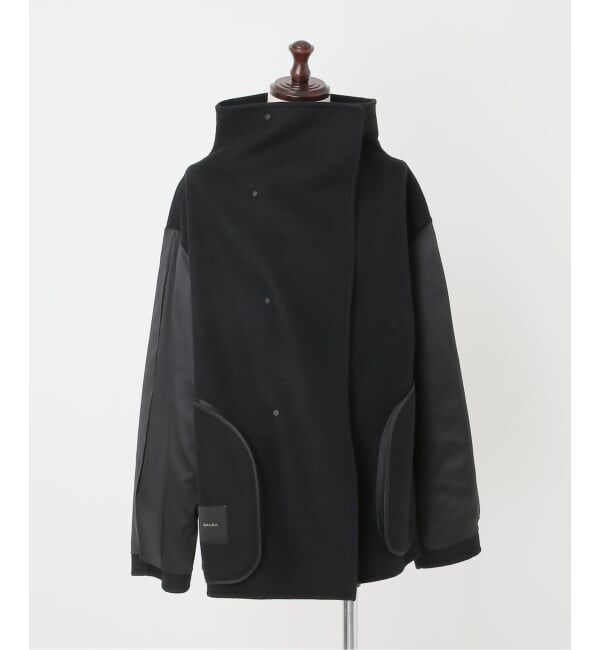 Spick and Span「ビーバーニュアンスカラーショートコート」|ノーカラーコート|