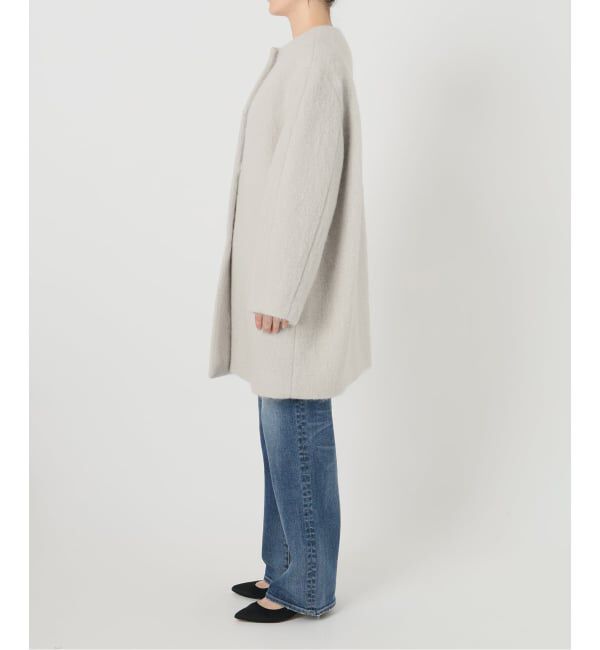 Spick and Span「《予約》ノーカラーコクーンシャギーコート」|ノーカラーコート|
