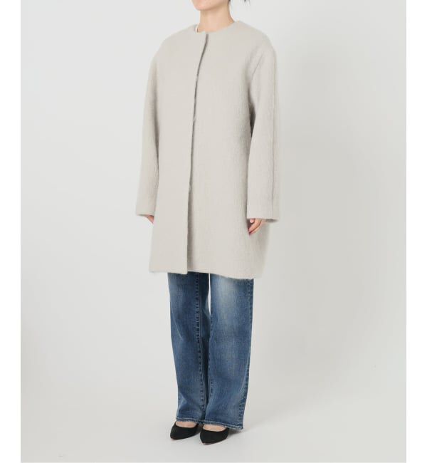Spick and Span「《予約》ノーカラーコクーンシャギーコート」|ノーカラーコート|
