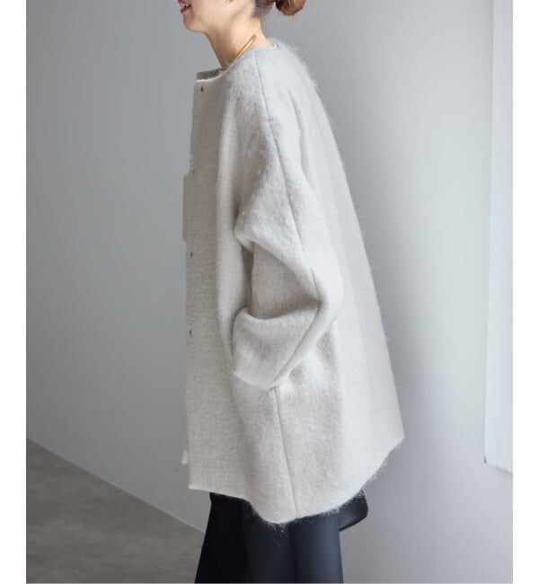 Spick and Span「《予約》ノーカラーコクーンシャギーコート」|ノーカラーコート|