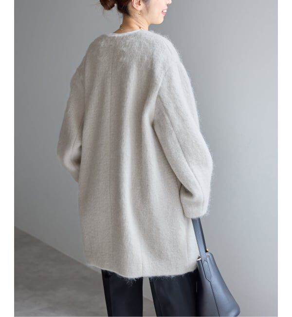 Spick and Span「《予約》ノーカラーコクーンシャギーコート」|ノーカラーコート|