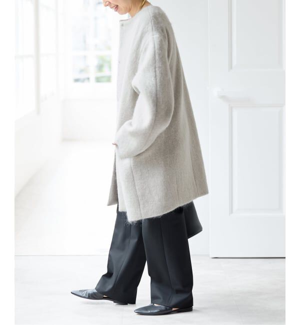 Spick and Span「《予約》ノーカラーコクーンシャギーコート」|ノーカラーコート|