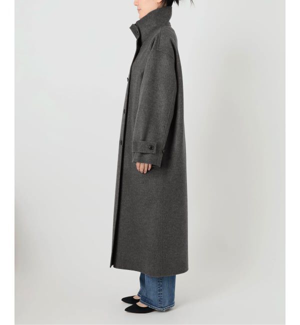 Spick and Span「《予約》スタンドカラーリバーロングコート」|ノーカラーコート|