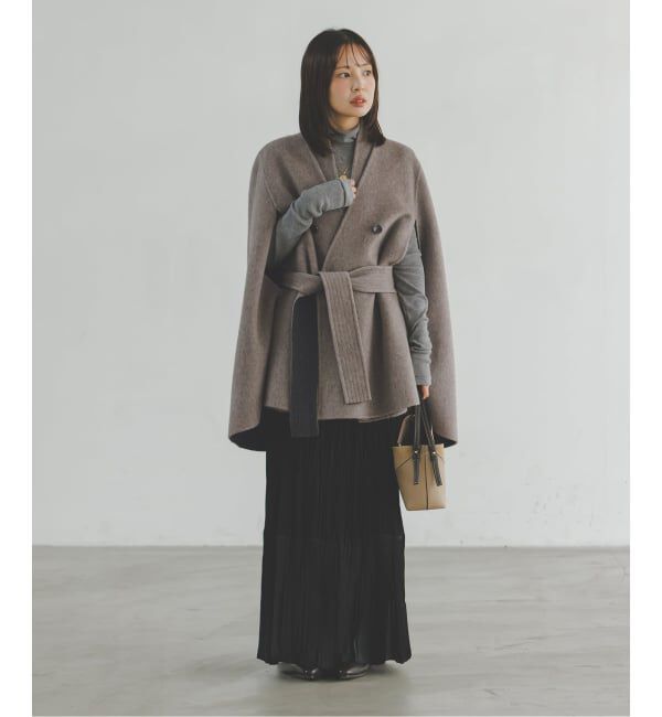 NOBLE「【L'AUBEBLANC&times;NOBLE】 Dual Face Cape Coat」|ノーカラーコート|