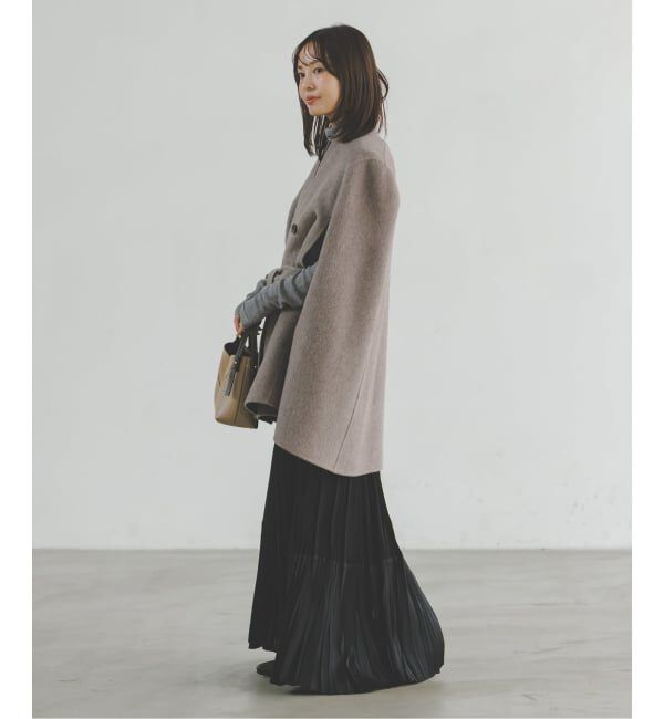 NOBLE「【L'AUBEBLANC&times;NOBLE】 Dual Face Cape Coat」|ノーカラーコート|