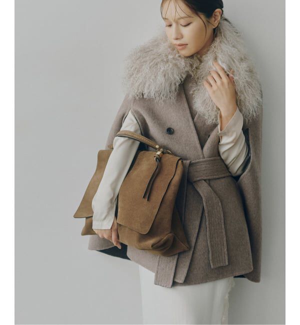 NOBLE「【L'AUBEBLANC&times;NOBLE】 Dual Face Cape Coat」|ノーカラーコート|
