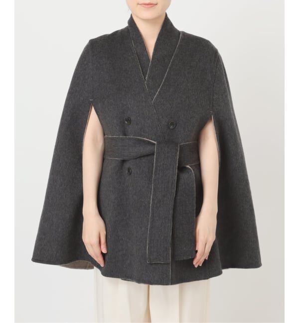 NOBLE「【L'AUBEBLANC&times;NOBLE】 Dual Face Cape Coat」|ノーカラーコート|