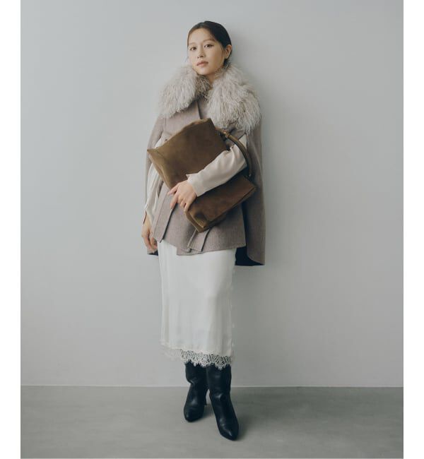 NOBLE「【L'AUBEBLANC&times;NOBLE】 Dual Face Cape Coat」|ノーカラーコート|