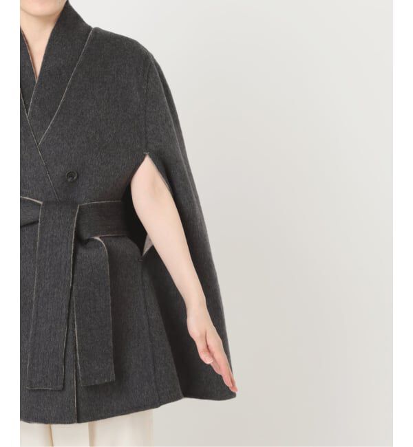 NOBLE「【L'AUBEBLANC&times;NOBLE】 Dual Face Cape Coat」|ノーカラーコート|