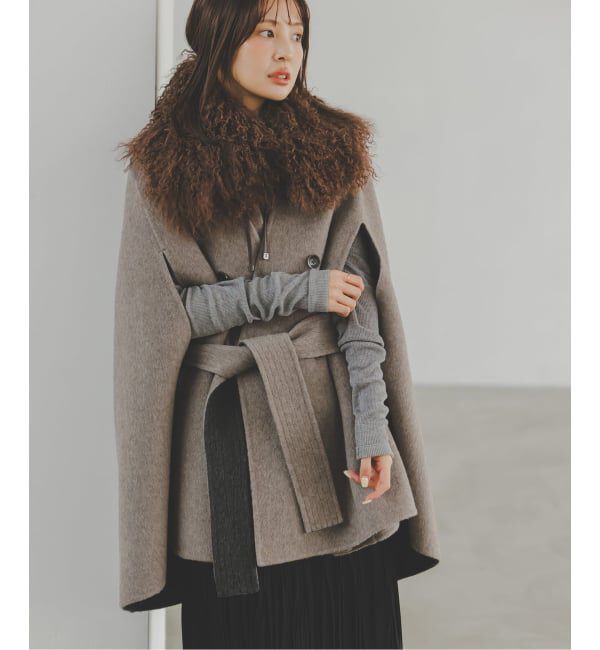 NOBLE「【L'AUBEBLANC&times;NOBLE】 Dual Face Cape Coat」|ノーカラーコート|