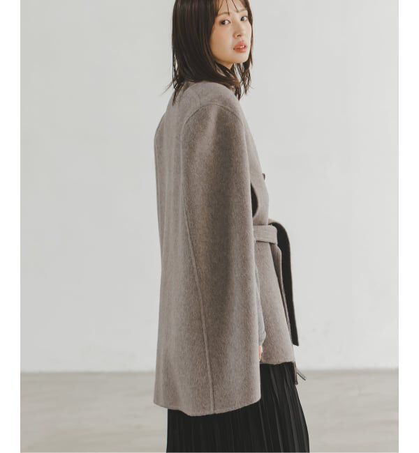 NOBLE「【L'AUBEBLANC&times;NOBLE】 Dual Face Cape Coat」|ノーカラーコート|