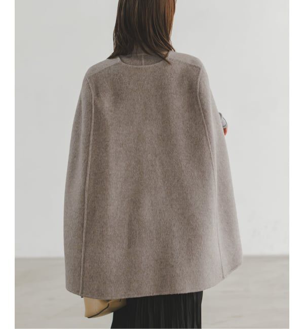 NOBLE「【L'AUBEBLANC&times;NOBLE】 Dual Face Cape Coat」|ノーカラーコート|