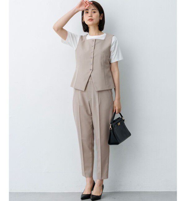 組曲「【WEB限定】エアフロードライクロス スクエアネックジレ」|ベスト・ジレ|