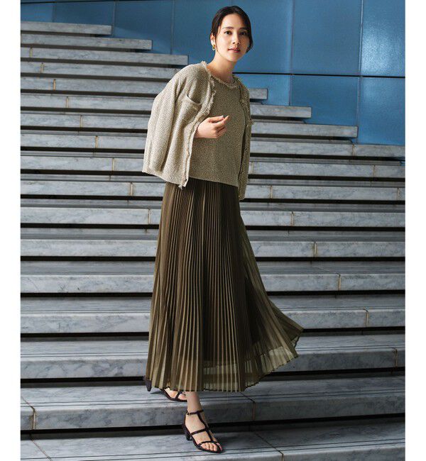 自由区「【SHIHOさん着用】シャイニーオーガンジープリーツ スカート」|スカート|