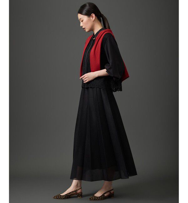 自由区「【SHIHOさん着用・軽やかに揺れる・上品】シアープリーツ スカート」|スカート|