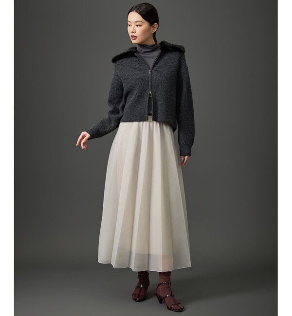 自由区「【SHIHOさん着用・軽やかに揺れる・上品】シアープリーツ スカート」|スカート|