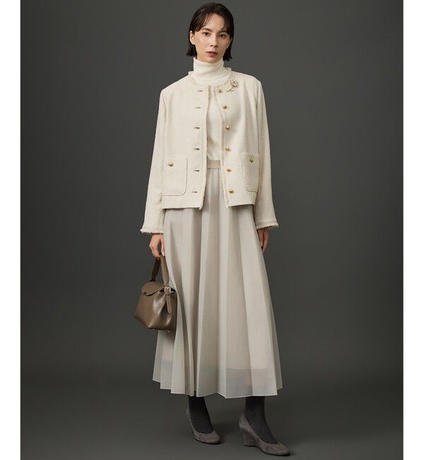 自由区「【SHIHOさん着用・軽やかに揺れる・上品】シアープリーツ スカート」|スカート|