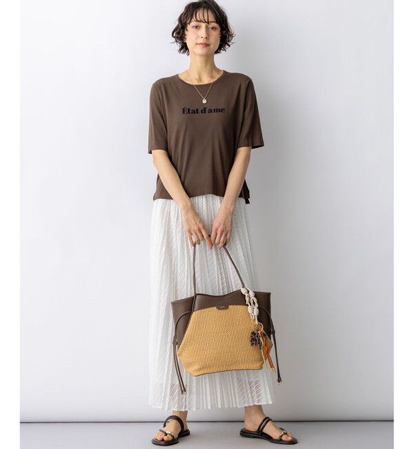 23区「ペーパーライクコンビ トートバッグ (M)」|トートバッグ|