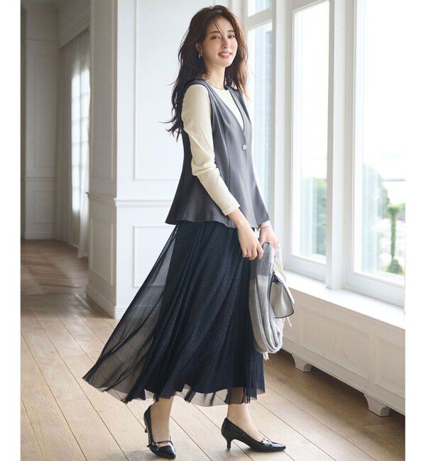 any SiS「【洗える】チュールベロア プルオーバー」|Tシャツ・カットソー|