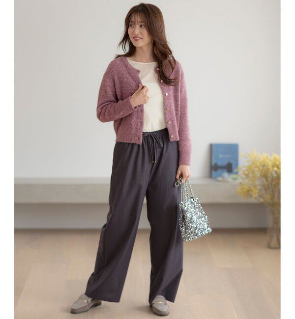 any SiS「【洗える】チュールベロア プルオーバー」|Tシャツ・カットソー|