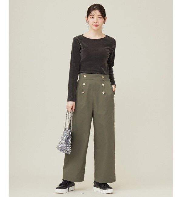 any SiS「【洗える】チュールベロア プルオーバー」|Tシャツ・カットソー|