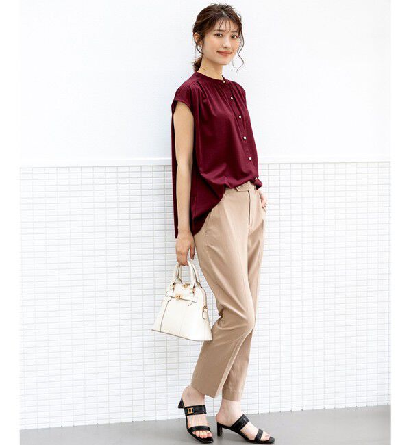 ANY SIS「【ストレッチ・接触冷感・撥水・UVカット・洗える】エアリーストレッチ テーパードパンツ」|その他|