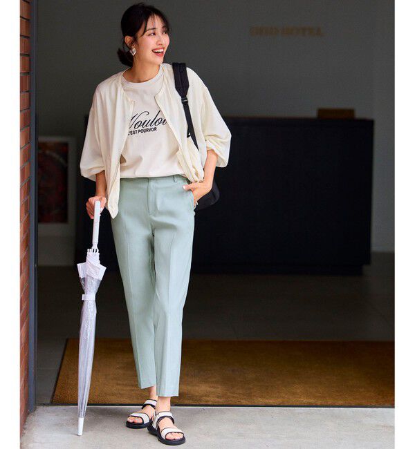 ANY SIS「【ストレッチ・接触冷感・撥水・UVカット・洗える】エアリーストレッチ テーパードパンツ」|その他|