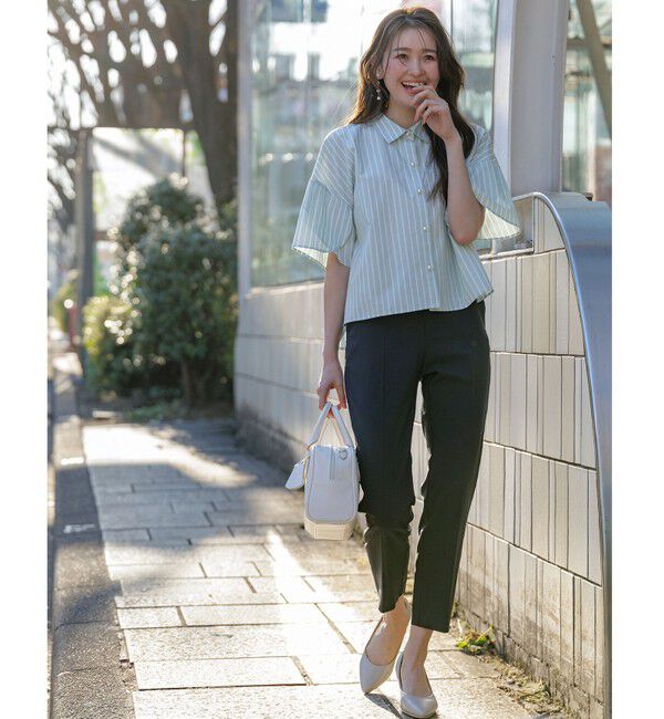 ANY SIS「【ストレッチ・接触冷感・撥水・UVカット・洗える】エアリーストレッチ テーパードパンツ」|その他|