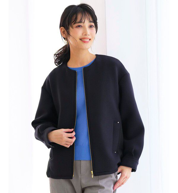 ANY SIS「フォルミックコンビ アウター」|その他|ネイビー