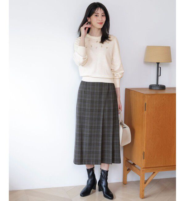 ANY SIS「ビューティサーモ2WAYストレッチ ラップ スカート」|スカート|