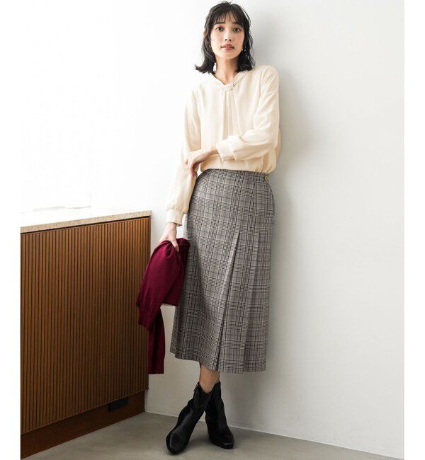 ANY SIS「ビューティサーモ2WAYストレッチ ラップ スカート」|スカート|